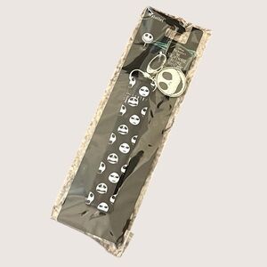 Jack Skellington Black Wrist Strap with Keyring